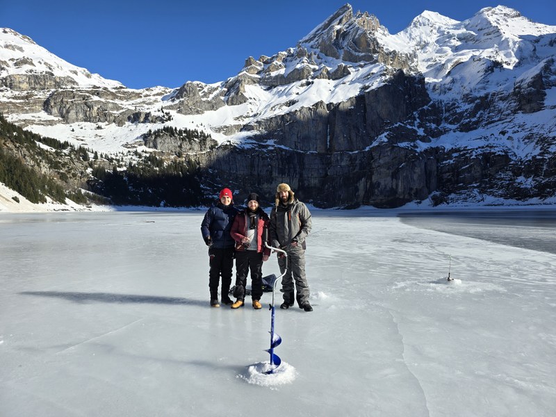 Brian Kunz, David Suemegi und Adriano Kilchmann, Oeschinensee