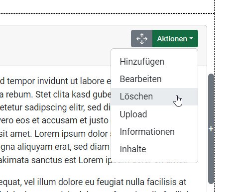 1 - Inhaltsblock löschen