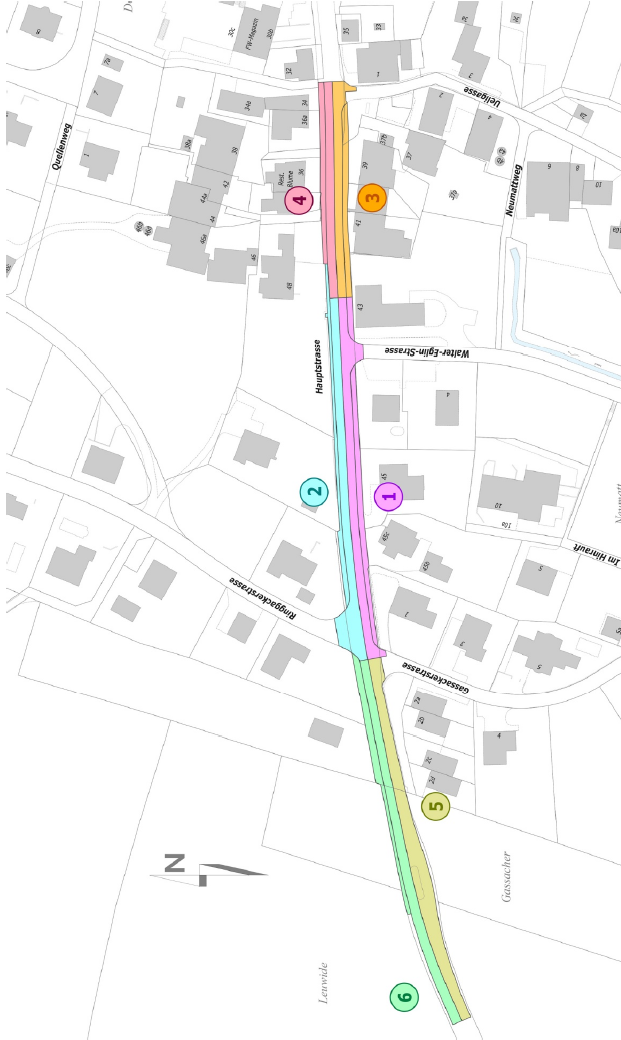 Plan für die Instandsetzungsarbeiten an der Hauptstrasse in Känerkinden