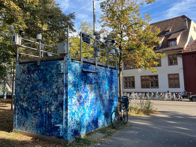 Bild: Luftmessstation am St. Johanns-Platz in Basel (Quelle: LHA)