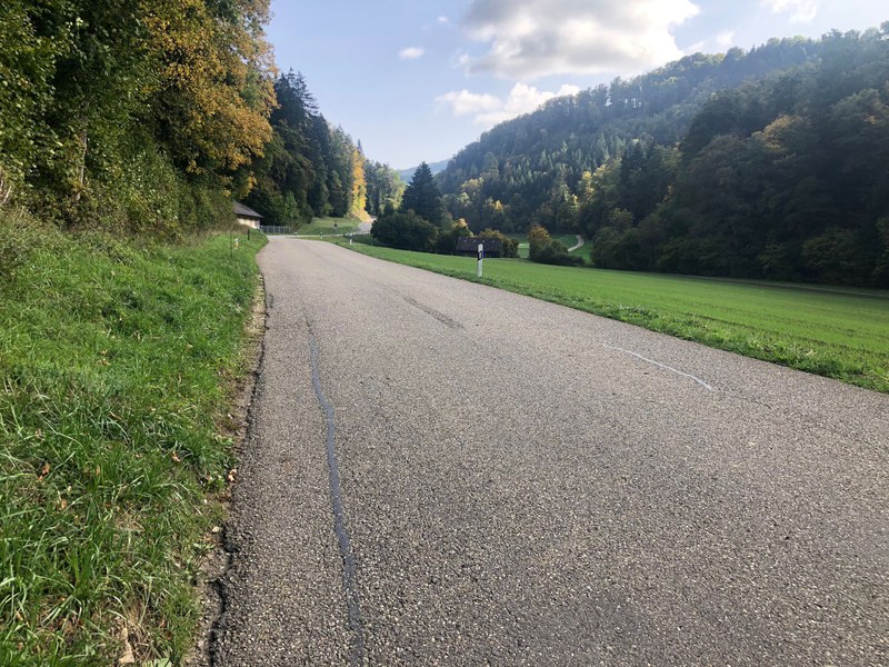 Kantonsstrasse zwischen Rünenberg und Sommerau