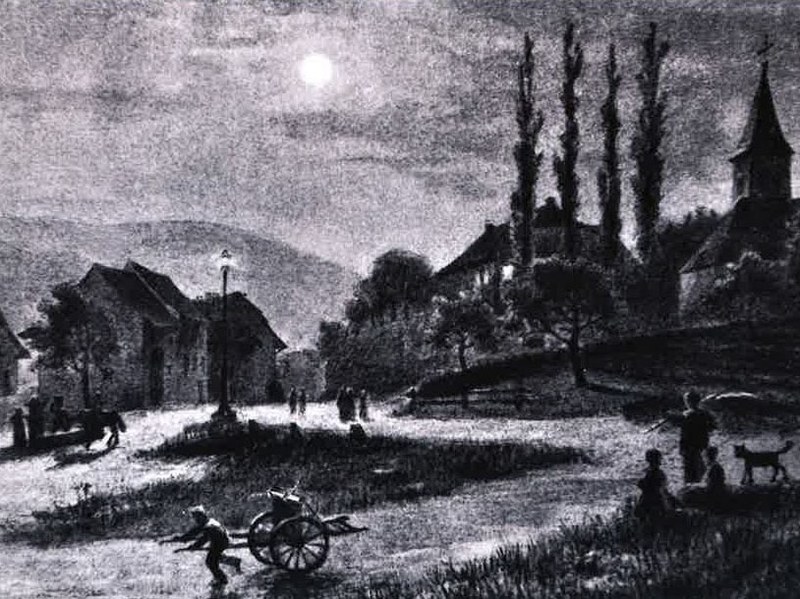 Gemälde in schwarz-weiss