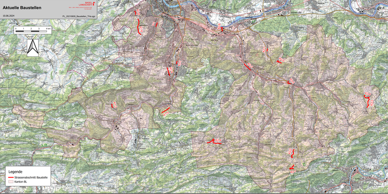 Übersichtskarte der Baustellen (GIS)