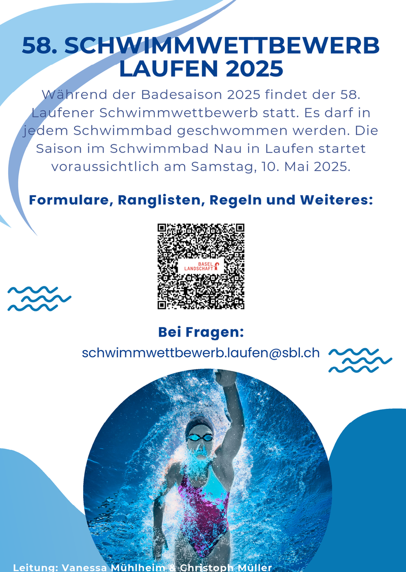 Flyer Schwimmwettbewerb 2025