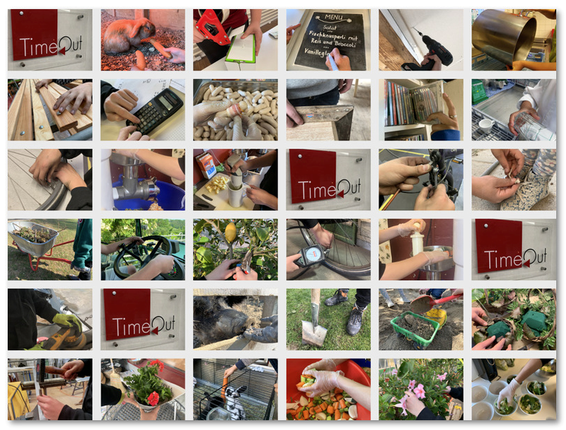 Viele kleiner Bilder als Collage zusammengefügt, die verschiedene handwerkliche Tätigkeiten zeigen