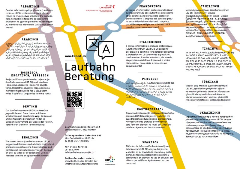 Laufbahnberatung in anderen Sprachen