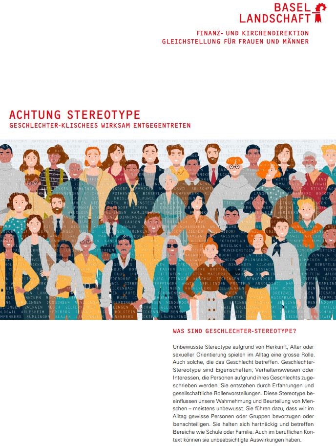 Merkblatt "Achtung Stereotype."