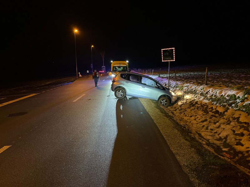 Personenwagenlenkerin verursacht Selbstunfall in alkoholisiertem Zustand
