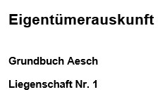 Online-Schalter - Eigentümerauskunft bestellen