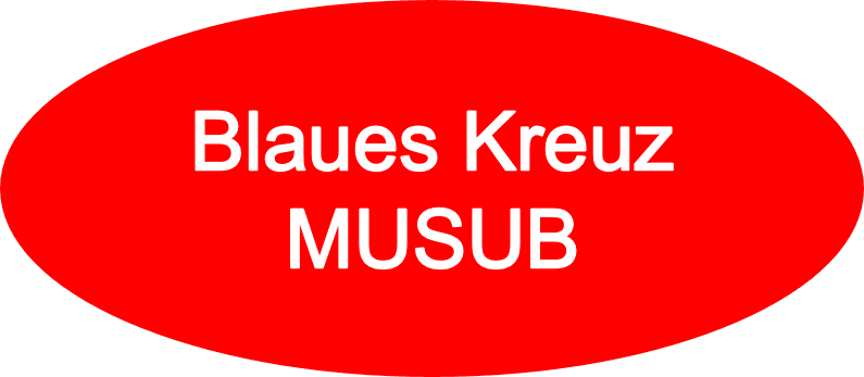 Button Blaues Kreuz / MUSUB