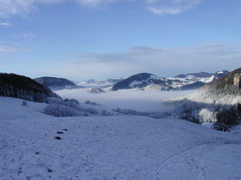 Blick von Chilchzimmersattel Richtung Langenbruck