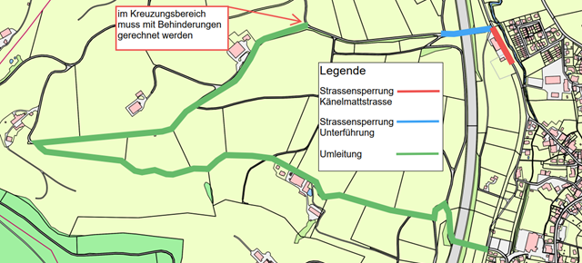 Informationsschreiben Verkehrsbehinderung infolge Bauarbeiten