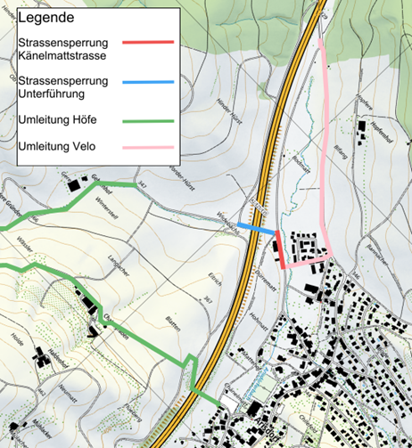 Informationsschreiben Verkehrsbehinderung infolge Bauarbeiten