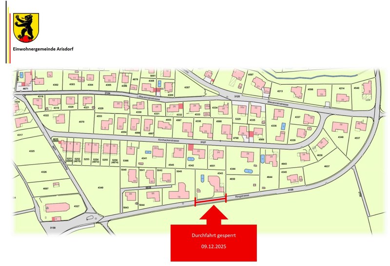 Verkehrsbehinderungen – Sperrung Ringstrasse, 9. Dezember 2025