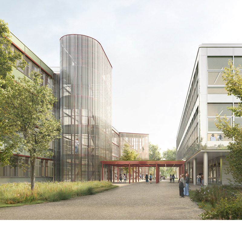 Neubau Sek Allschwil Visualisierung © Filippo Bolognese Images