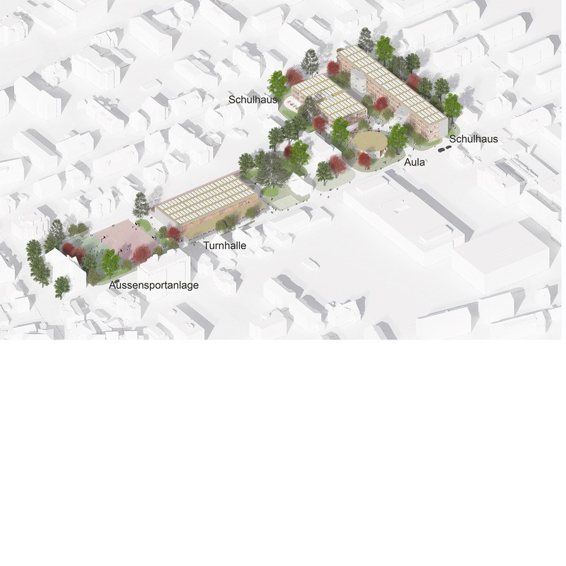 Neubau Sek Allschwil Übersichtsplan © gunz&künzle