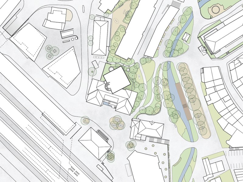 Übersichtsplan zur Renovation und Umbau des Gerichtsgebäudes