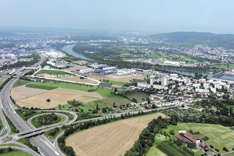 Salina Raurica, Luftaufnahme