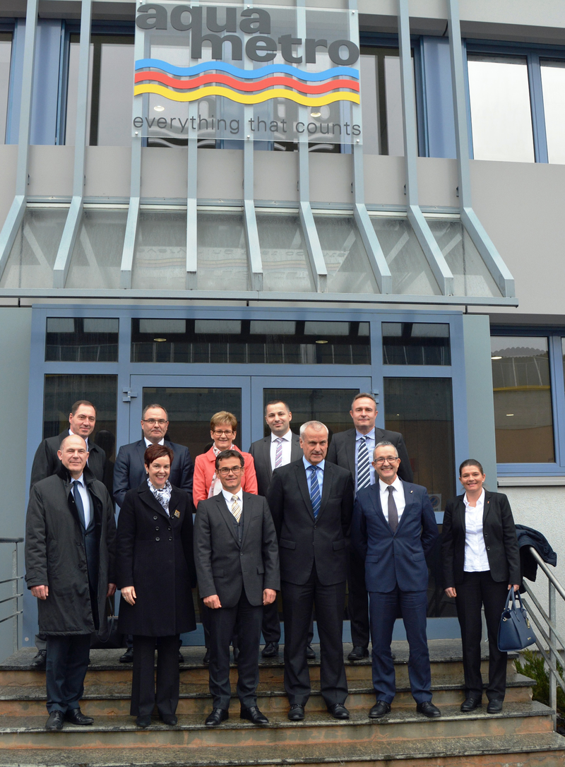 Regierungsrat besucht die Aquametro AG in Therwil